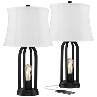 360 Lighting Marcel 24 1/4" Led Usb Night Light Table Lamps Set Of 2