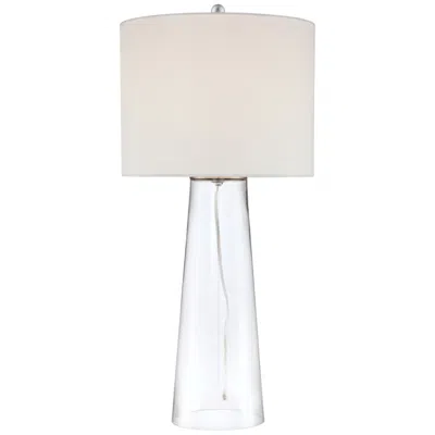 360 Lighting Marcus 30" Modern Clear Glass Tapered Column Table Lamp