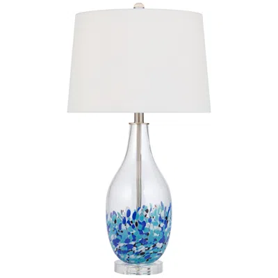 360 Lighting Marnie 27 3/4" Blue Art Glass Modern Table Lamp