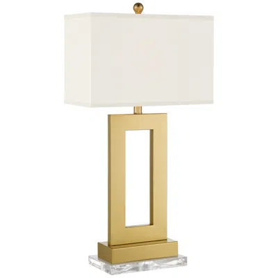 360 Lighting Marshall 30" Modern Gold Table Lamp With Acrylic Riser