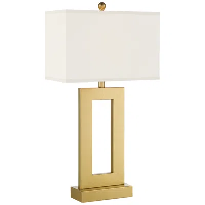 360 Lighting Marshall Modern Luxe Gold Finish Open Rectangle Table Lamp