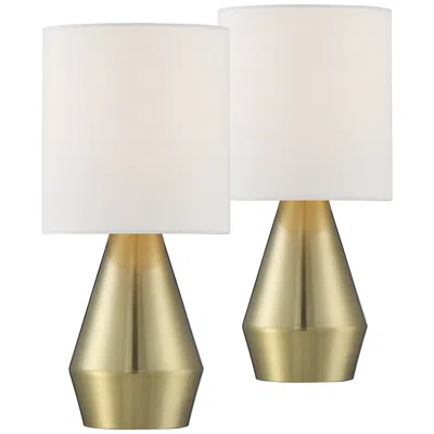 360 Lighting Marty 14 3/4" High Brass Accent Table Lamps Set Of 2