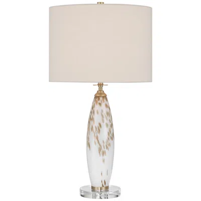 360 Lighting Melina 27 1/2" High White And Beige Glass Table Lamp