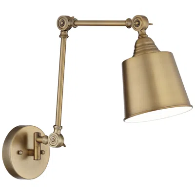 360 Lighting Mendes Antique Brass Adjustable Down-light Hardwire Wall Lamp