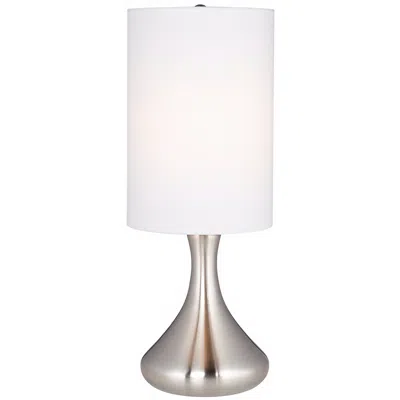 360 Lighting Moderne Droplet 17" High Brushed Nickel Accent Table Lamp