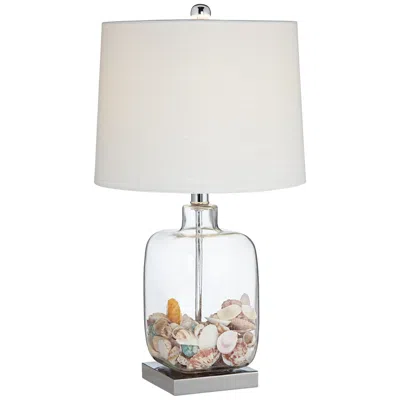 360 Lighting Murex 21 3/4" Square Glass Fillable Table Lamp With Dimmer