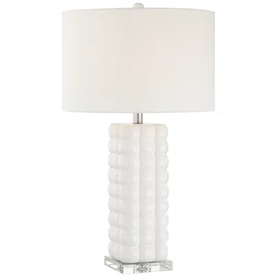 360 Lighting Norma 28" High Textured Bubble White Ceramic Table Lamp With Dimmer