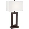 360 Lighting Open Window 30 1/4" High Rectangular Bronze Table Lamp
