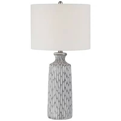360 Lighting Patrick 26 1/4" Gray White Ceramic Lamp With Usb Dimmer