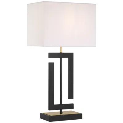360 Lighting Pellana 26 1/4" High Matte Black And Brass Usb Table Lamp