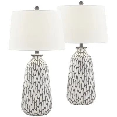 360 Lighting Philip 28 1/4" Gray Wash Modern Table Lamps Set Of 2