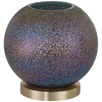 360 Lighting Pia 7 1/2" High Purple Mosaic Glass Globe Accent Lamp