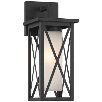 360 Lighting Raynor 15" High Black Outdoor Wall Light