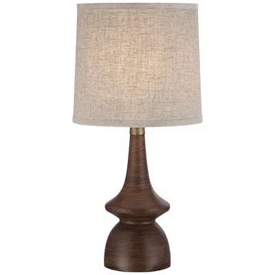 360 Lighting Rexford 24" Walnut Finish Mid-century Modern Table Lamp