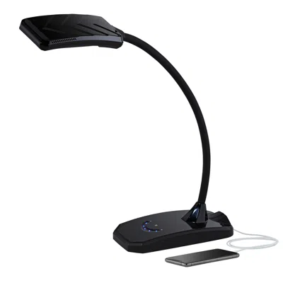 360 Lighting Ricky Black Modern Flex Arm Gooseneck Led Light Usb Desk Lamp