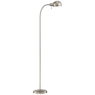 360 Lighting Ridley 61" Nickel Gooseneck Floor Lamp With Usb Dimmer