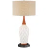 360 Lighting Rocco 30" Ceramic Lamp With Dimmable Usb Workstation Base