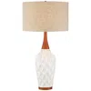 360 Lighting Rocco 30" White Ceramic Table Lamp With Usb Dimmer