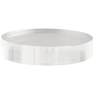 360 Lighting Round Acrylic 8" Wide X 1 1/2" High Pedestal Lamp Riser