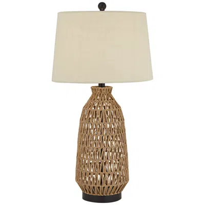 360 Lighting San Carlos 29" Modern Coastal Rattan Wicker Table Lamp