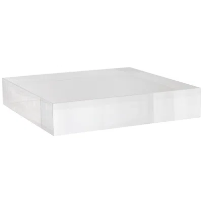 360 Lighting Square Acrylic 8" Wide X 1 1/2" High Pedestal Lamp Riser