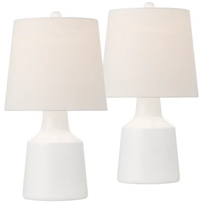 360 Lighting Tango 20 1/2" Modern White Ceramic Accent Lamps Set Of 2