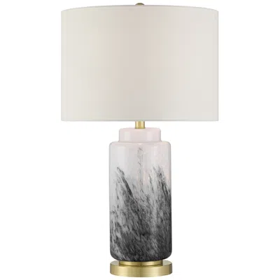 360 Lighting Tatiana 27 3/4" Black And White Modern Glass Table Lamp