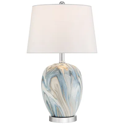 360 Lighting Travis 20 1/4" High Modern Blue Ceramic Table Lamp