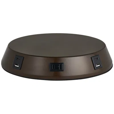 360 Lighting Usb And Outlet Universal Charging Workstation Bronze Lamp Base