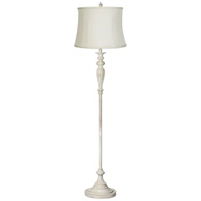360 Lighting Vintage Chic 60" Cream And Antique White Floor Lamp