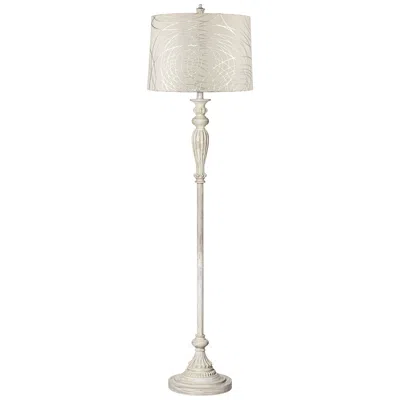 360 Lighting Vintage Chic 60" Floor Lamp With Silver Circles Shade