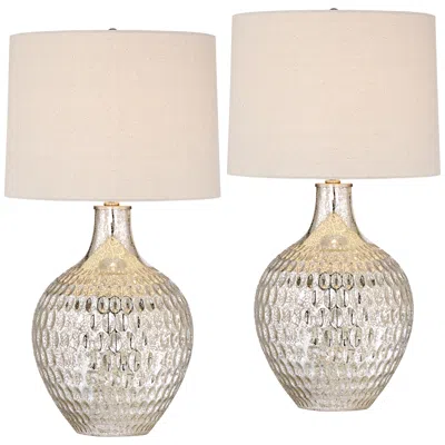 360 Lighting Waylon 28" Modern Luxe Mercury Glass Table Lamps Set Of 2