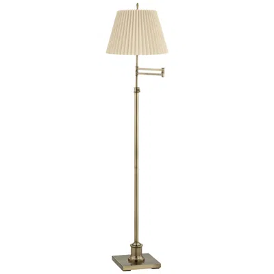360 Lighting Westbury Adjustable Height Beige Pleated Shade Floor Lamp
