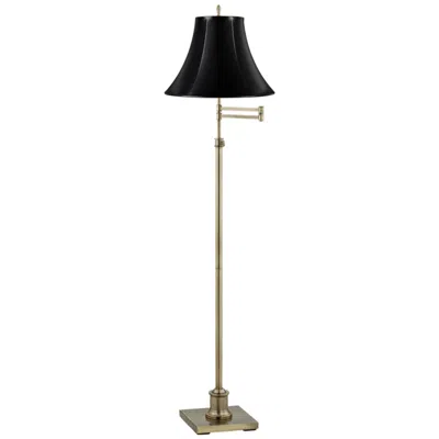 360 Lighting Westbury Black And Brass Adjustable Swing Arm Floor Lamp
