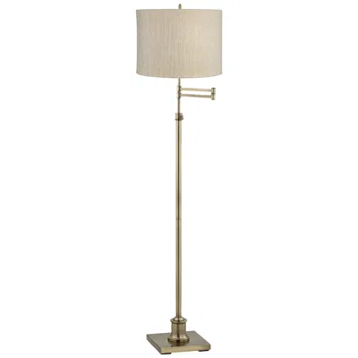 360 Lighting Westbury Gold And Silver Brass Adjustable Swing Arm Floor Lamp
