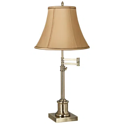 360 Lighting Westbury Tan Bell Brass Adjustable Swing Arm Lamp