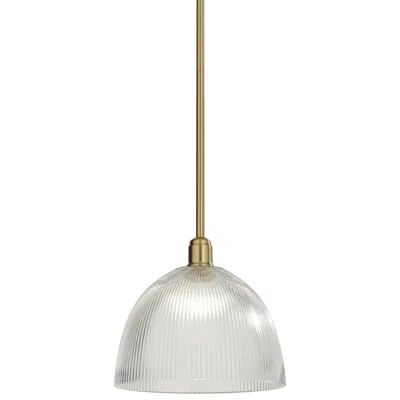 360 Lighting Williams 12" Wide Antique Brass Dome Mini Pendant