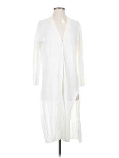 Pre-owned 360 Sweater Cardigan Sweater In White