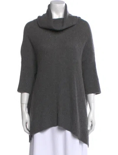 Pre-owned 360 Sweater Cashmere Cowl Neck Sweater In Gray