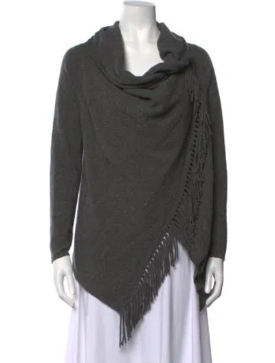 Pre-owned 360 Sweater Cashmere Cowl Neck Sweater In Grey