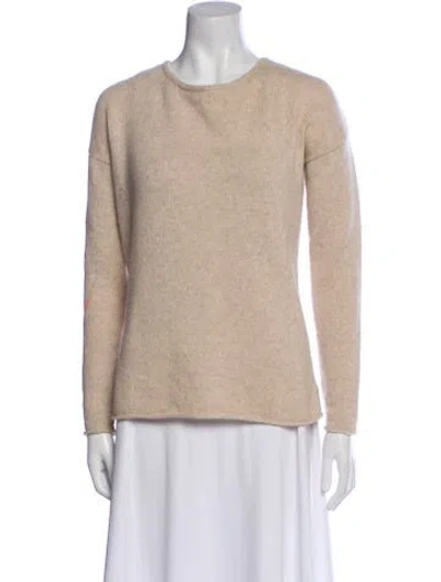 Pre-owned 360 Sweater Cashmere Crew Neck Sweater In Neutral