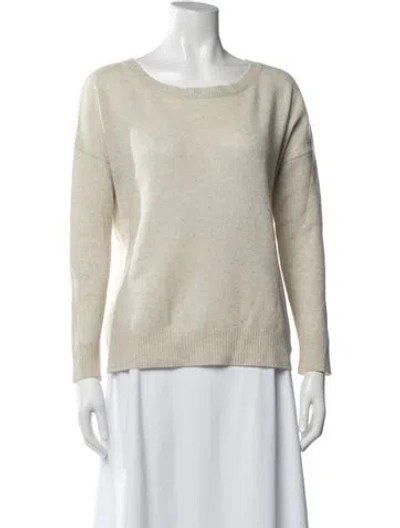 Pre-owned 360 Sweater Cashmere Crew Neck Sweater In Neutral