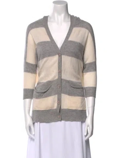 Pre-owned 360 Sweater Cashmere Striped Sweater In Multi