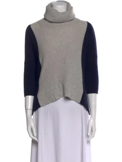 Pre-owned 360 Sweater Cashmere Turtleneck Sweater In Gray