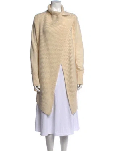 Pre-owned 360 Sweater Cashmere Turtleneck Sweater In Neutrals