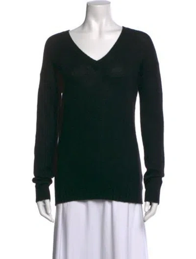 Pre-owned 360 Sweater Cashmere V-neck Sweater In Black