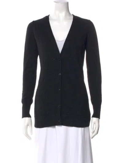 Pre-owned 360 Sweater Cashmere V-neck Sweater In Gray