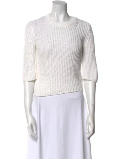 Pre-owned 360 Sweater Crew Neck Sweater In White