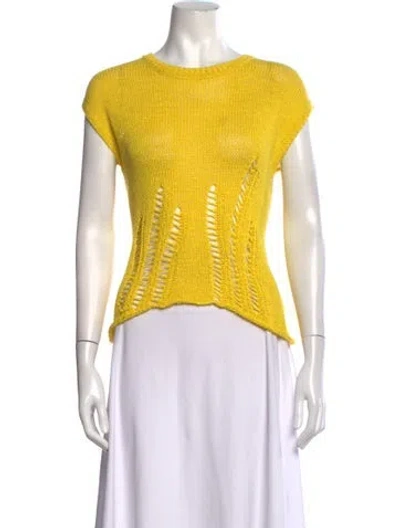 Pre-owned 360 Sweater Crew Neck Sweater In Yellow