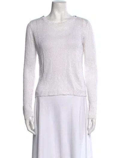 Pre-owned 360 Sweater Linen Bateau Neckline Sweater In Multi